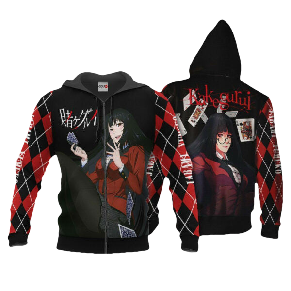 Jabami Yumeko Kakegurui Anime 3k262 Fan Gift Stylist Unisex Cartoon 3d Hoodie Zip Hoodie 1180 Moonbestprint