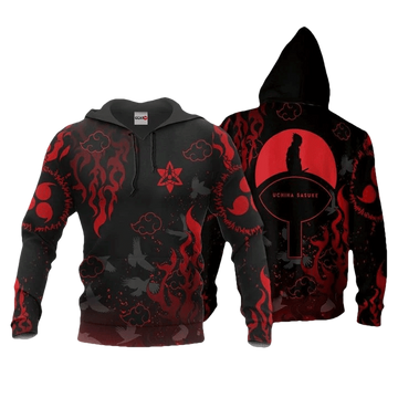 Uchiha Sasuke Naruto Symbols Anime Manga For Men And Women 3d Hoodie Zip Hoodie Moonbestprint