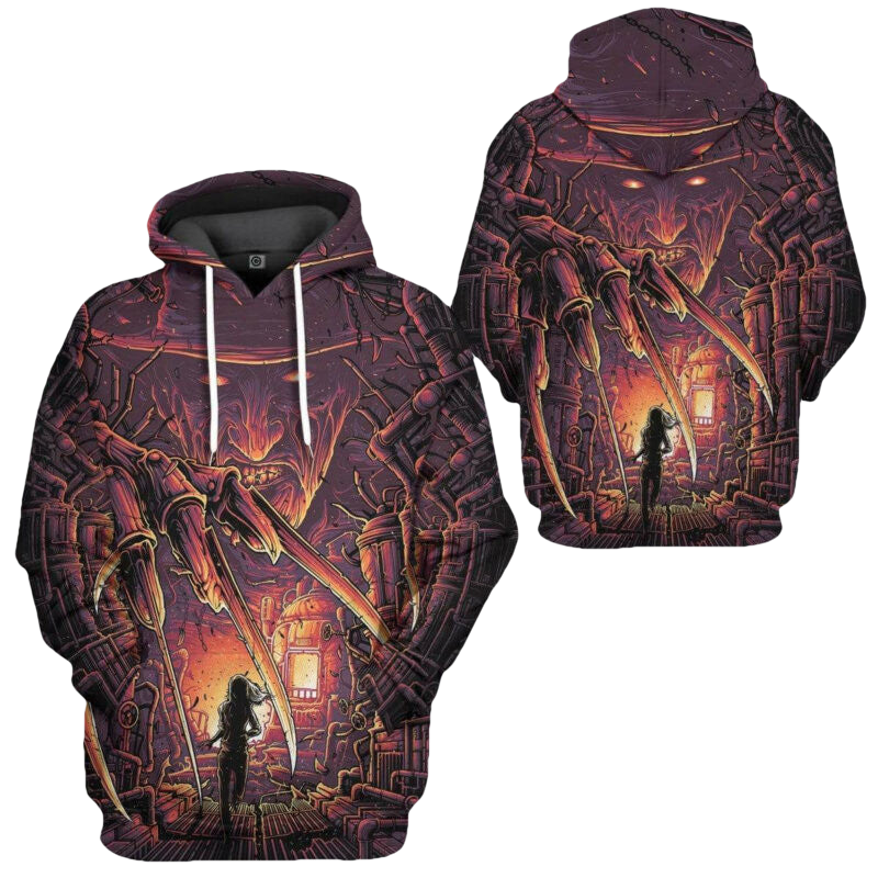 Halloween Hoodie Horror Hoodie Freddy Krueger Nightmare 3d Hoodie Zip Hoodie Moonbestprint