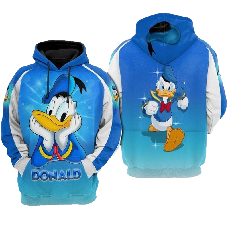 Funny Donald Duck Disney Gift For Fan 3d Hoodie All Over Printed Hoodie Moonbestprint