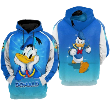 Funny Donald Duck Disney Gift For Fan 3d Hoodie All Over Printed Hoodie Moonbestprint