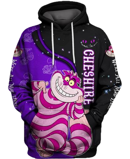 Cheshire Cat 3d Hoodie Zipper Hoodie Moonbestprint