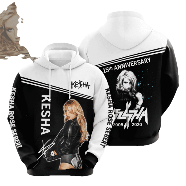 Kesha 15th Anniversary 2005 2020 Signature Design Gift For Fan Custom 3d Hoodie All Over Printed Hoodie Moonbestprint