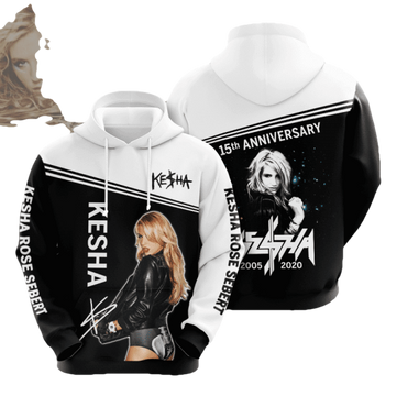 Kesha 15th Anniversary 2005 2020 Signature Design Gift For Fan Custom 3d Hoodie All Over Printed Hoodie Moonbestprint