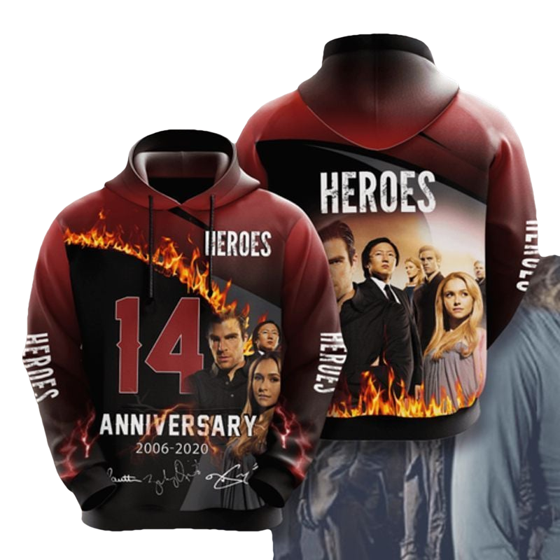 Heroes 14 Years Of 2006 2020 Signature 3d Hoodie Moonbestprint