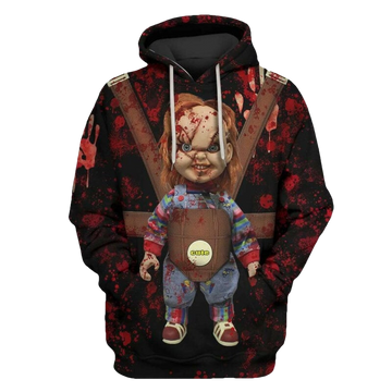 Halloween Hoodie Chucky Hoodie Bloody Cute Chucky 3d Hoodie Zip Hoodie Moonbestprint