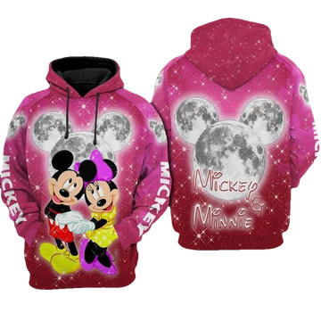 Hoodie Minnie Hoodie Minnie And Mm Mouse Head Moon Twinkle Pink Hoodie Mm Hoodie Moonbestprint