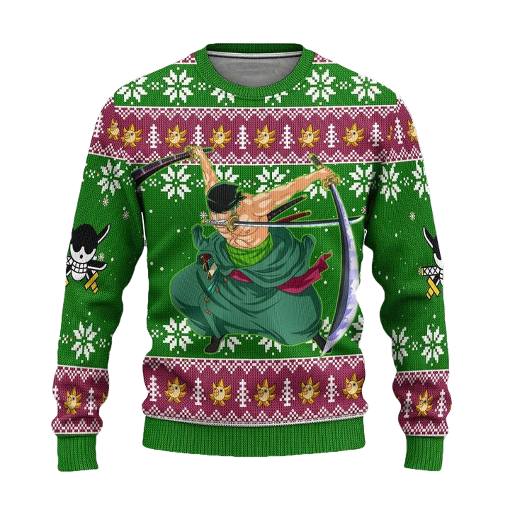 Zoro One Piece Anime Ugly Christmas Sweater Xmas Gift ? Usalast