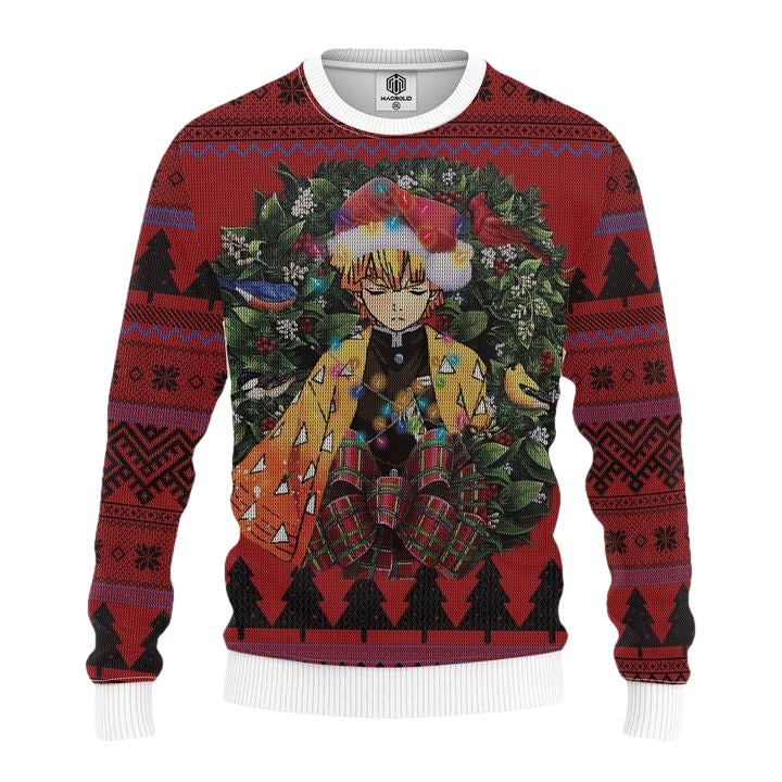 Zennitsu Doujishin Kimetsu Yaiba Mc Ugly Christmas Sweater Thanksgiving Gift ? Usalast