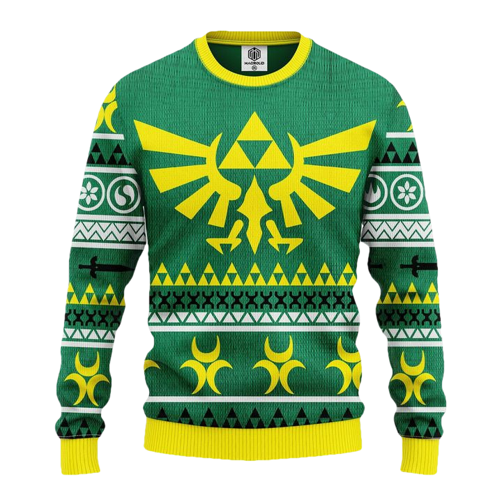 Zelda Green Yellow Ugly Christmas Sweater Amazing Gift Idea Thanksgiving Gift ? Usalast