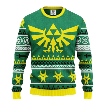 Zelda Green Yellow Ugly Christmas Sweater Amazing Gift Idea Thanksgiving Gift ? Usalast