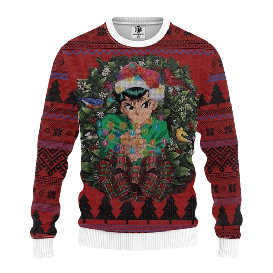 Yusuke Urameshi Yuyu Hakusho Mc Ugly Christmas Sweater Thanksgiving Gift ? Usalast