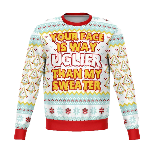 Your Face Is Uglier Funny Meme 2022 3d Ugly Christmas Sweater ? Usalast