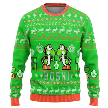 Yoshi Super Mario Green Christmas Sweater ? Usalast