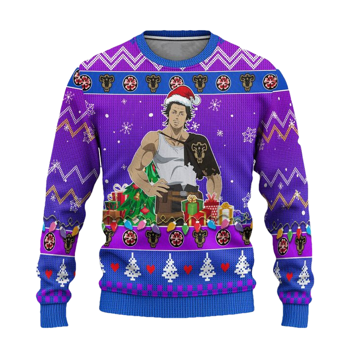 Yami Sukehiro Anime Ugly Christmas Sweater Black Clover Xmas Gift ? Usalast
