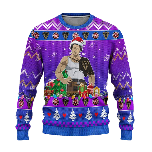 Yami Sukehiro Anime Ugly Christmas Sweater Black Clover Xmas Gift ? Usalast