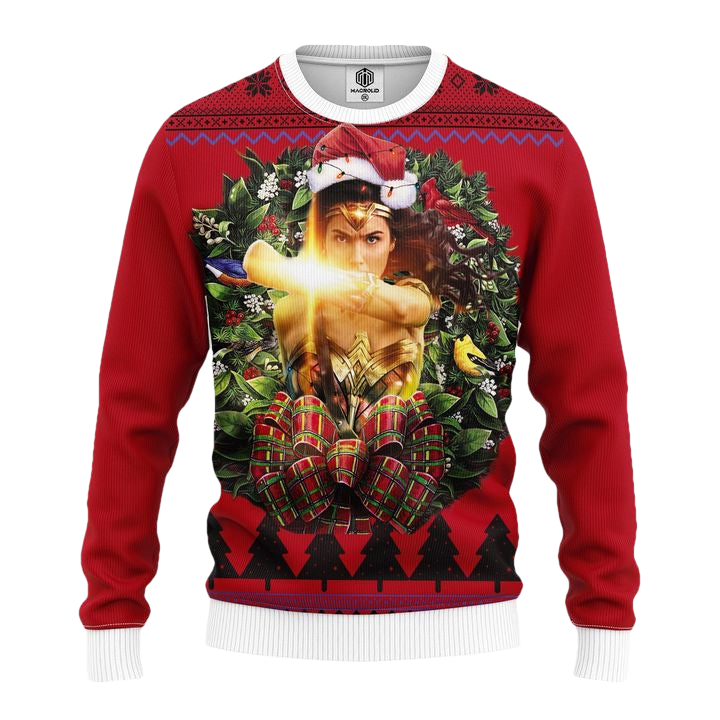 Wonder Woman Light Fight Noel Mc Ugly Christmas Sweater Thanksgiving Gift ? Usalast