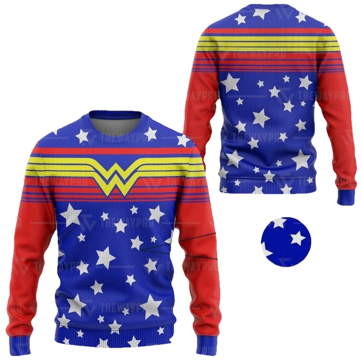 Wonder Woman Blue Christmas Sweater ? Usalast