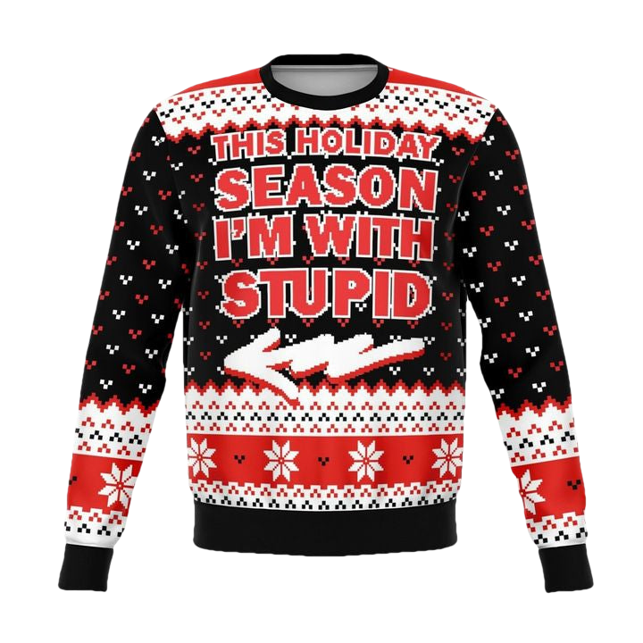 With Stupid Meme 2022 Design 3d Ugly Christmas Sweater ? Usalast