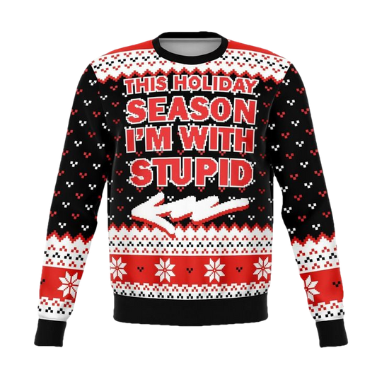 With Stupid Meme 2022 Design 3d Ugly Christmas Sweater ? Usalast
