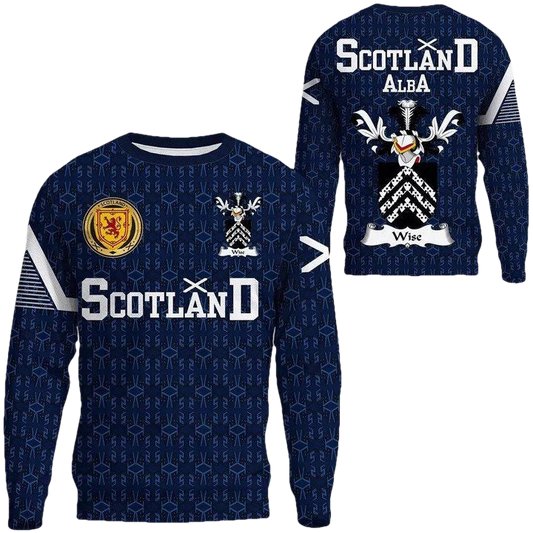 Wise Family Crest Sweater Scottish Home ? 1991 Style A7 ? Usalast