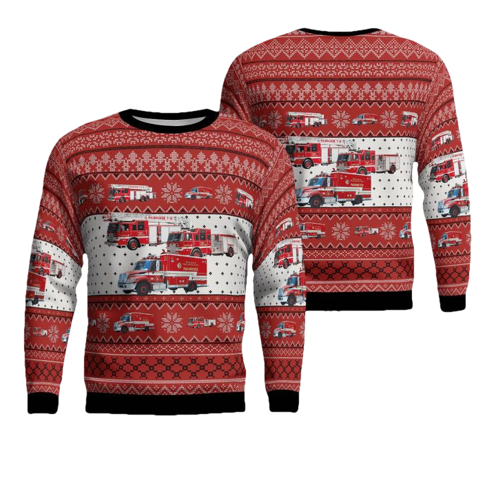 Wisconsin Milwaukee Fire Department Christmas Sweater 3D ? Usalast