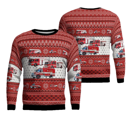 Wisconsin Milwaukee Fire Department Christmas Sweater 3D ? Usalast