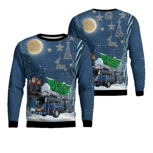 Winterville Fire-Rescue-EMS Christmas AOP Sweater ? Usalast