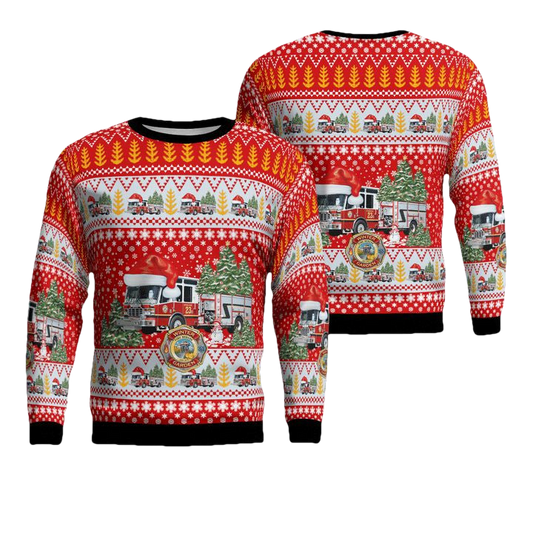 Winter Garden Orange County Florida Winter Garden Fire Department Christmas Sweater 3D ? Usalast