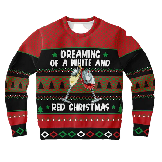 Wine Wine Lover Xmas Eve Funny Xmas 3d Ugly Christmas Sweater ? Usalast