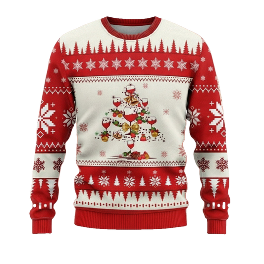 Wine Christmas Tree Sweater Hoodie ? Usalast
