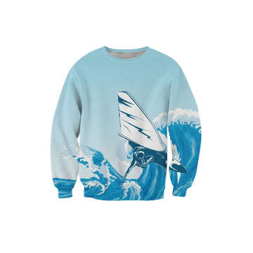Windsurfing Or Sailboarding Dude Catching Gnarly Waves Sweater ? Usalast
