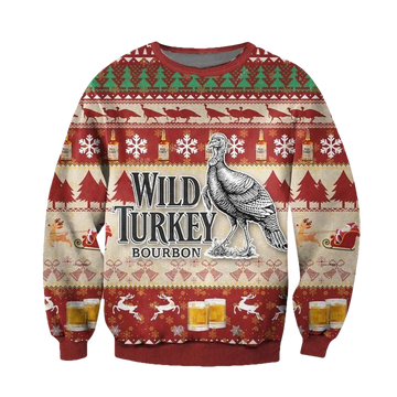 Wild Turkey Bourbon Whiskey Ugly Christmas Sweater 2022 ? Usalast
