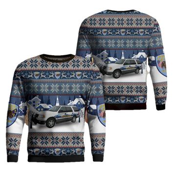 Whittier Alaska Whittier Police Department Christmas Sweater 3D ? Usalast