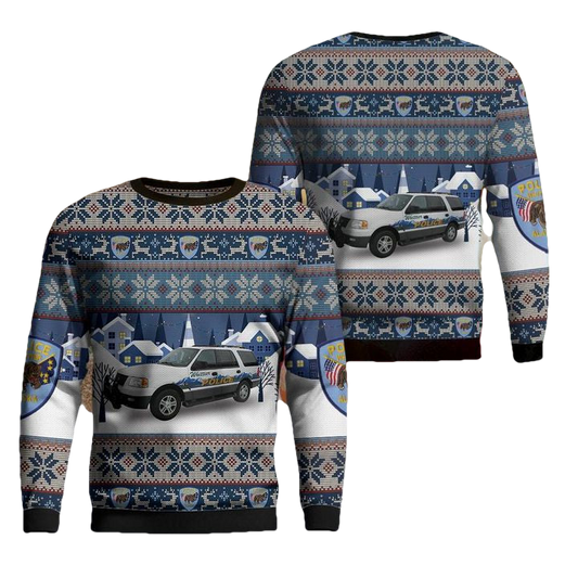 Whittier Alaska Whittier Police Department Christmas Sweater 3D ? Usalast