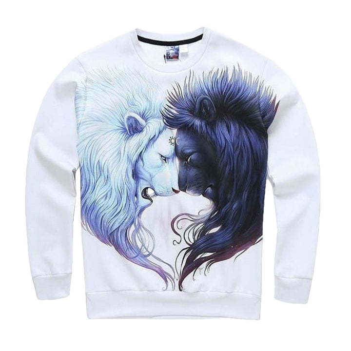 White Black Lion Sweater Sh3336 ? Usalast