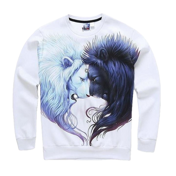 White Black Lion Sweater Sh3336 ? Usalast