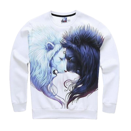 White Black Lion Sweater Sh3336 ? Usalast