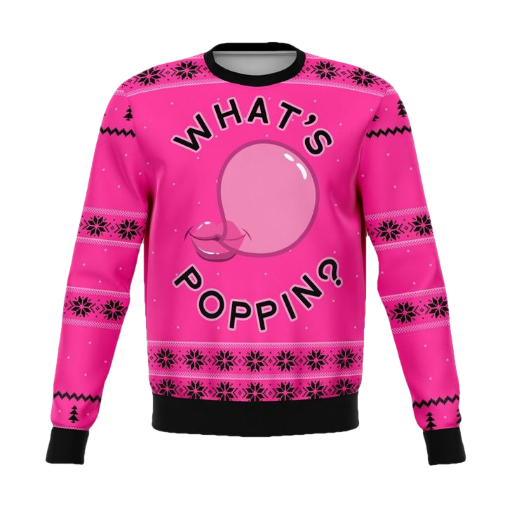 Whats Poppin Meme 2022 Design 3d Ugly Christmas Sweater ? Usalast
