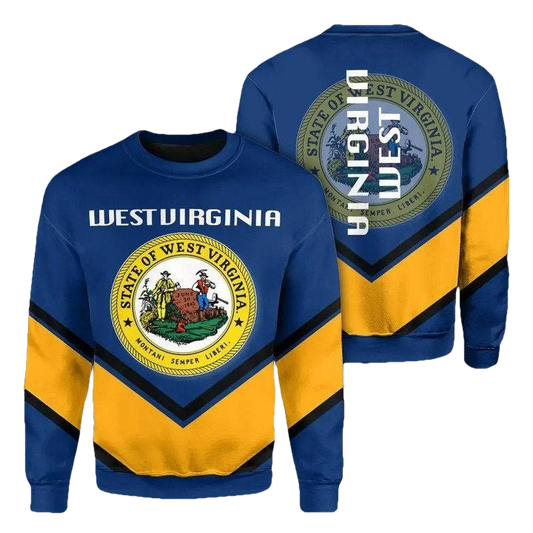 Westvirginia Coat Of Arms Sweater Lucian Style Jw5 ? Usalast
