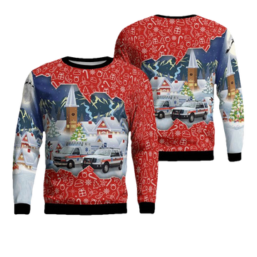 Westport Connecticut Westport Volunteer Emergency Medical Service WVEMS Christmas Sweater 3D ? Usalast