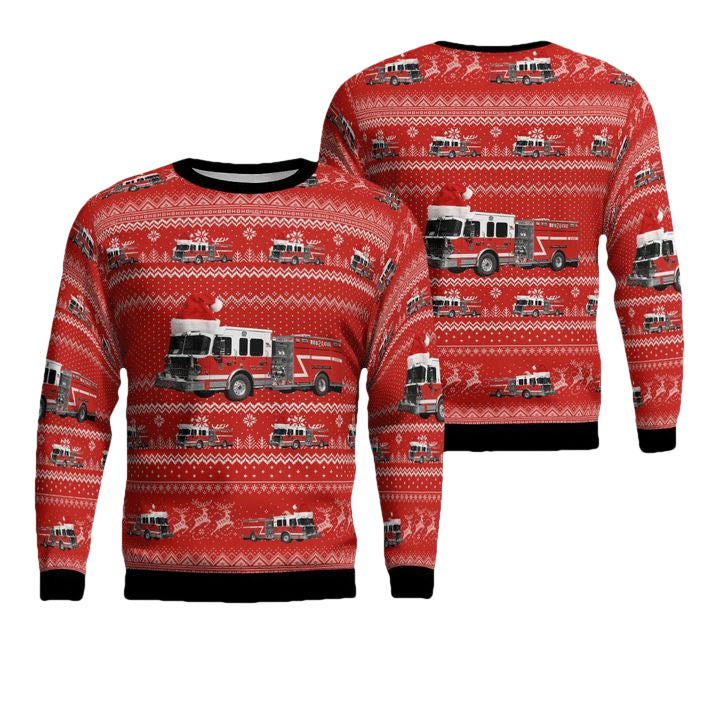 West Nyack New York West-Nyack Fire-Department Christmas Sweater 3D ? Usalast
