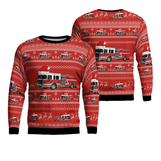 West Nyack New York West-Nyack Fire-Department Christmas Sweater 3D ? Usalast