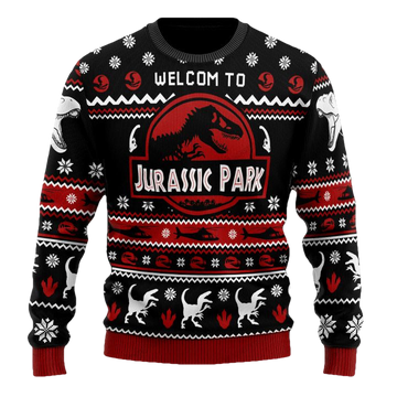 Welcome To Jurassic Park Christmas Sweater ? Usalast