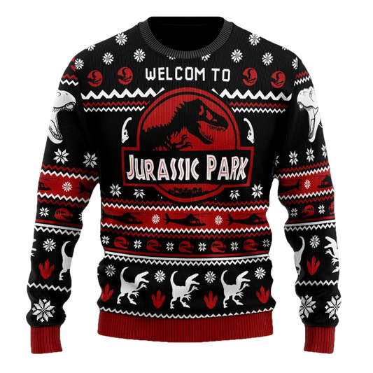 Welcome To Jurassic Park Christmas Sweater ? Usalast