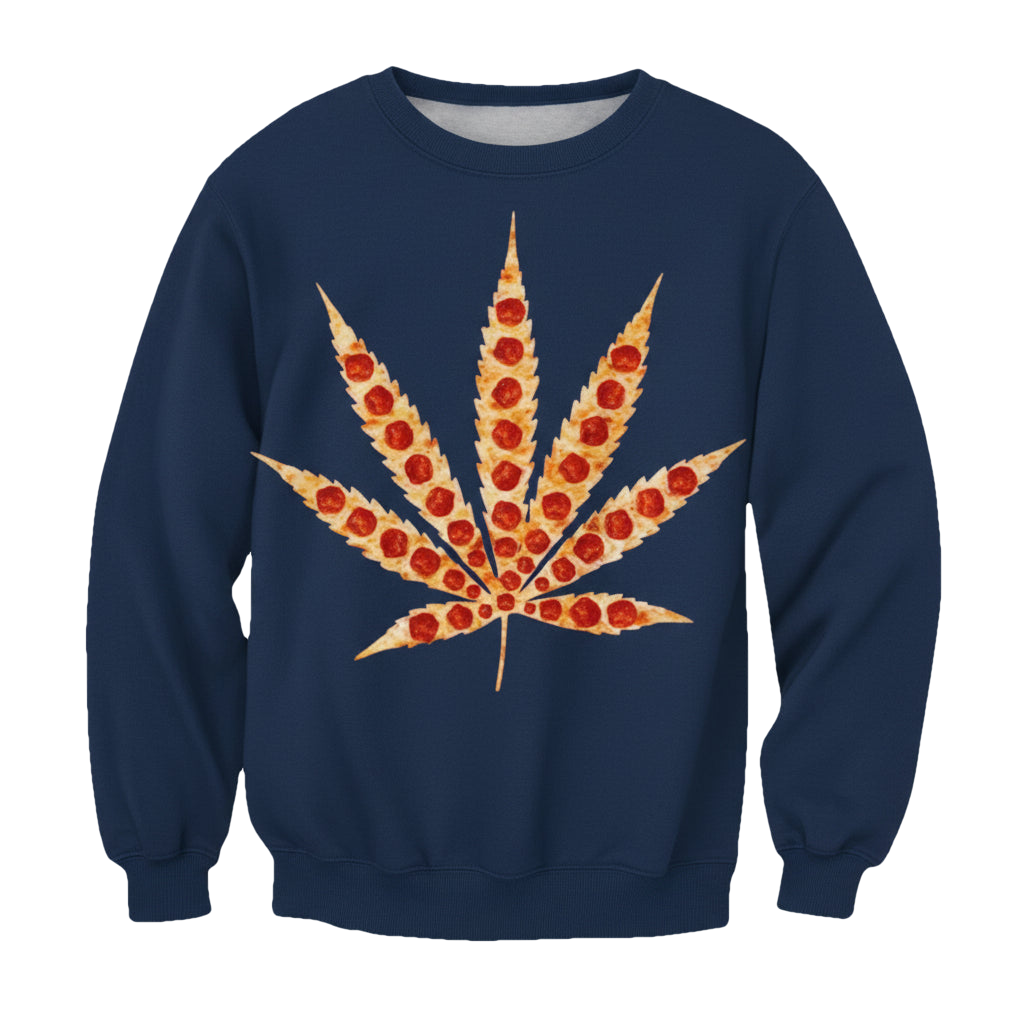 Weed Pizza Galaxy Crewneck Sweater ? Usalast