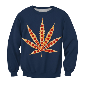 Weed Pizza Galaxy Crewneck Sweater ? Usalast