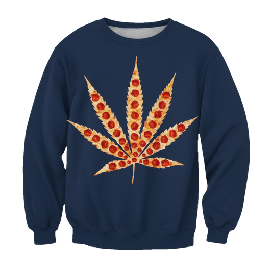 Weed Pizza Galaxy Crewneck Sweater ? Usalast