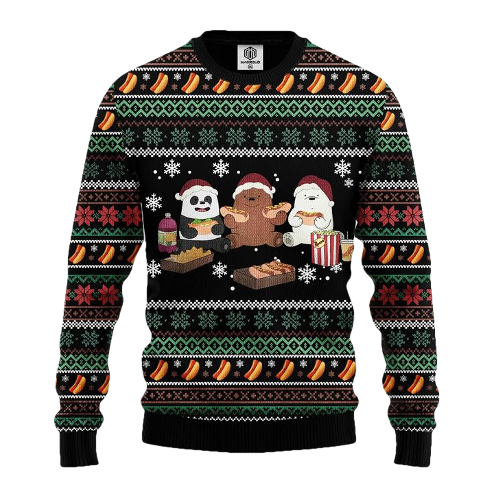 We Bare Bear Ugly Christmas Sweater Amazing Gift Idea Thanksgiving Gift ? Usalast