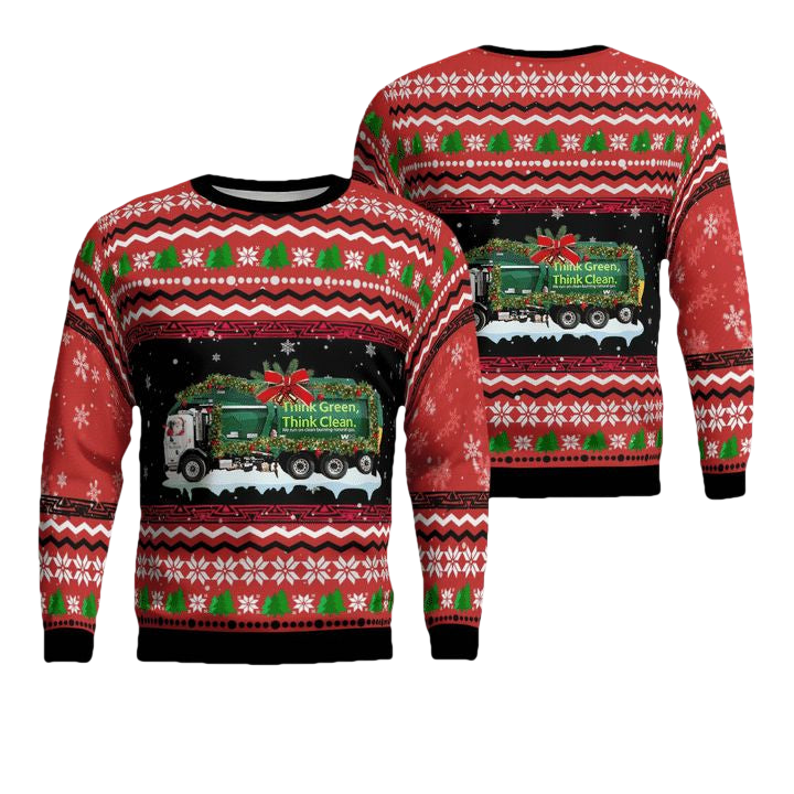 Waste Management Christmas AOP Sweater ? Usalast